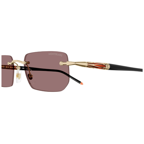 MONTBLANC MONT BLANC MB0348S-003 GOLD BLACK SUNGLASSES