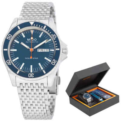 Мужские часы Mido Ocean Star с автоматическим синим циферблатом M0268301104100