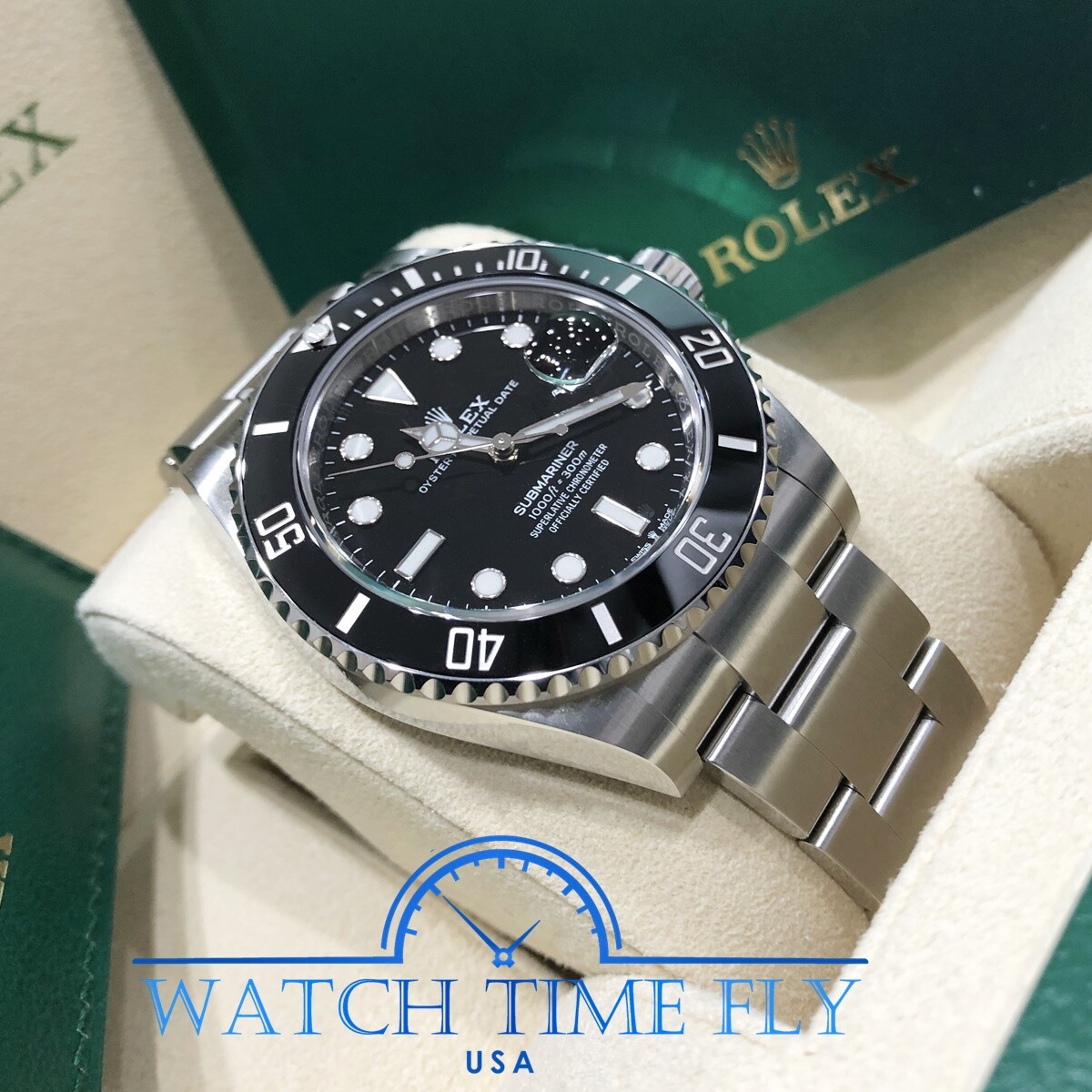 Pre-owned Rolex 126610 Submariner Date 41mm Black Ceramic Bezel Black Dial Stainless Steel