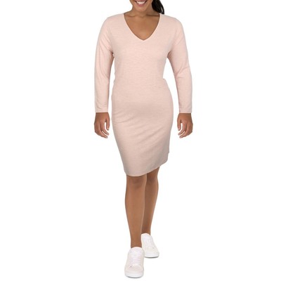 

Женское платье-футболка длиной выше колена с v-образным вырезом Eileen Fisher BHFO 9359