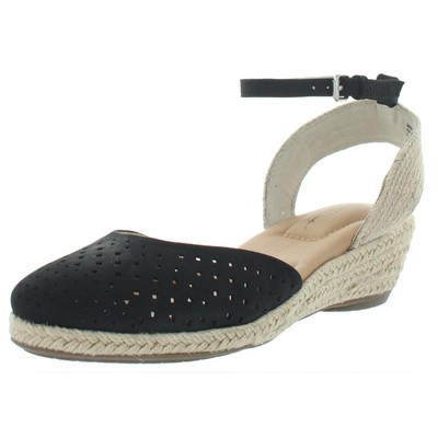 

Черные босоножки на танкетке из нубука Me Too Womens Norina 8, ширина 8 (C, D, W) BHFO 9226, Black nubuck