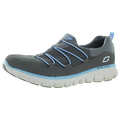 

Skechers Womens Synergy - Кроссовки-слипоны Loving Life 8.5 Medium (B,M) 8114, Gray/light blue
