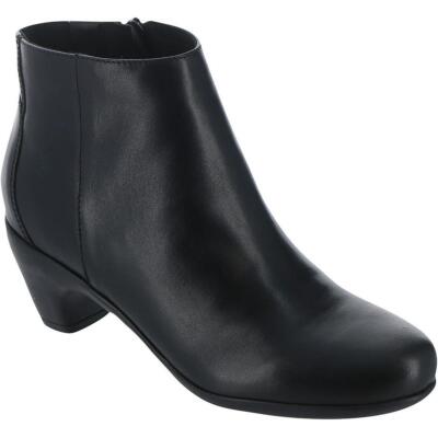 Easy Spirit Womens Black Leather Ankle Boots Shoes 6 Medium (B,M) BHFO 8933