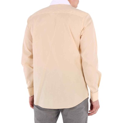 Pre-owned Burberry Cotton Poplin Classic Fit Pleated Bib Dress Shirt In Check Description