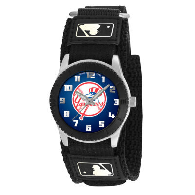 New York Yankees Top Hat Logo Kids Rookie Watch Black Boys Child MLB-ROB-NY5