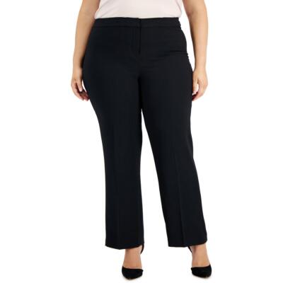 

Широкие женские брюки с высокой талией Vince Camuto Plus BHFO 8194, Rich black, 9299354