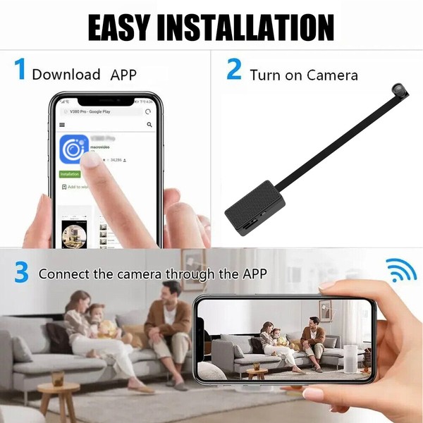 1080P Wireless Mini Spy Camera Module WiFi HD Hidden Home Security Nanny Cam DIY - Image 8