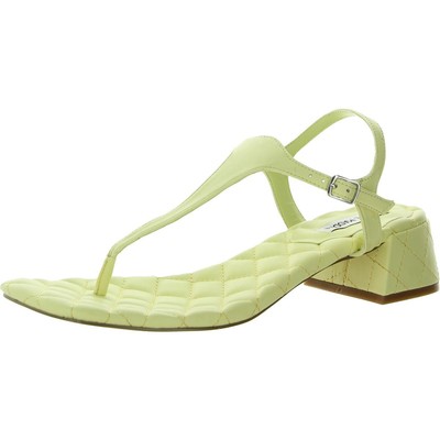 Steve Madden Womens Pepper Faux Leather Flip-Flop Thong Sandals Shoes BHFO 3044
