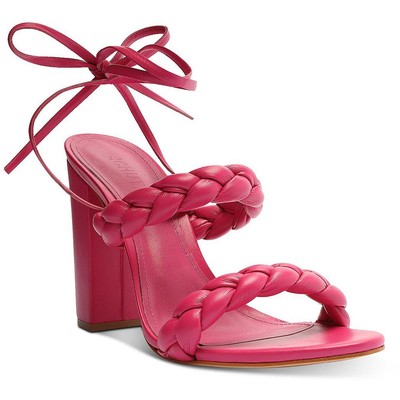 

Женские туфли Schutz Sandalia Salto Alto розовые кожаные на каблуке 8,5 средний (B,M) BHFO 6695, Hot pink, Sandalia Salto Alto