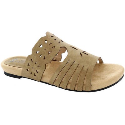 

Женские сандалии на плоской подошве с вырезами Bellini Nikole Tan, ширина 10 (C, D, W) BHFO 3268, Khaki nubuck