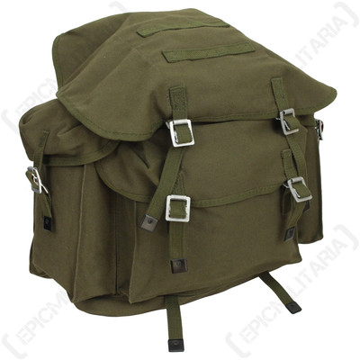 Bundeswehr Rucksack with Original Straps - Olive Green Backpack Bag German Army