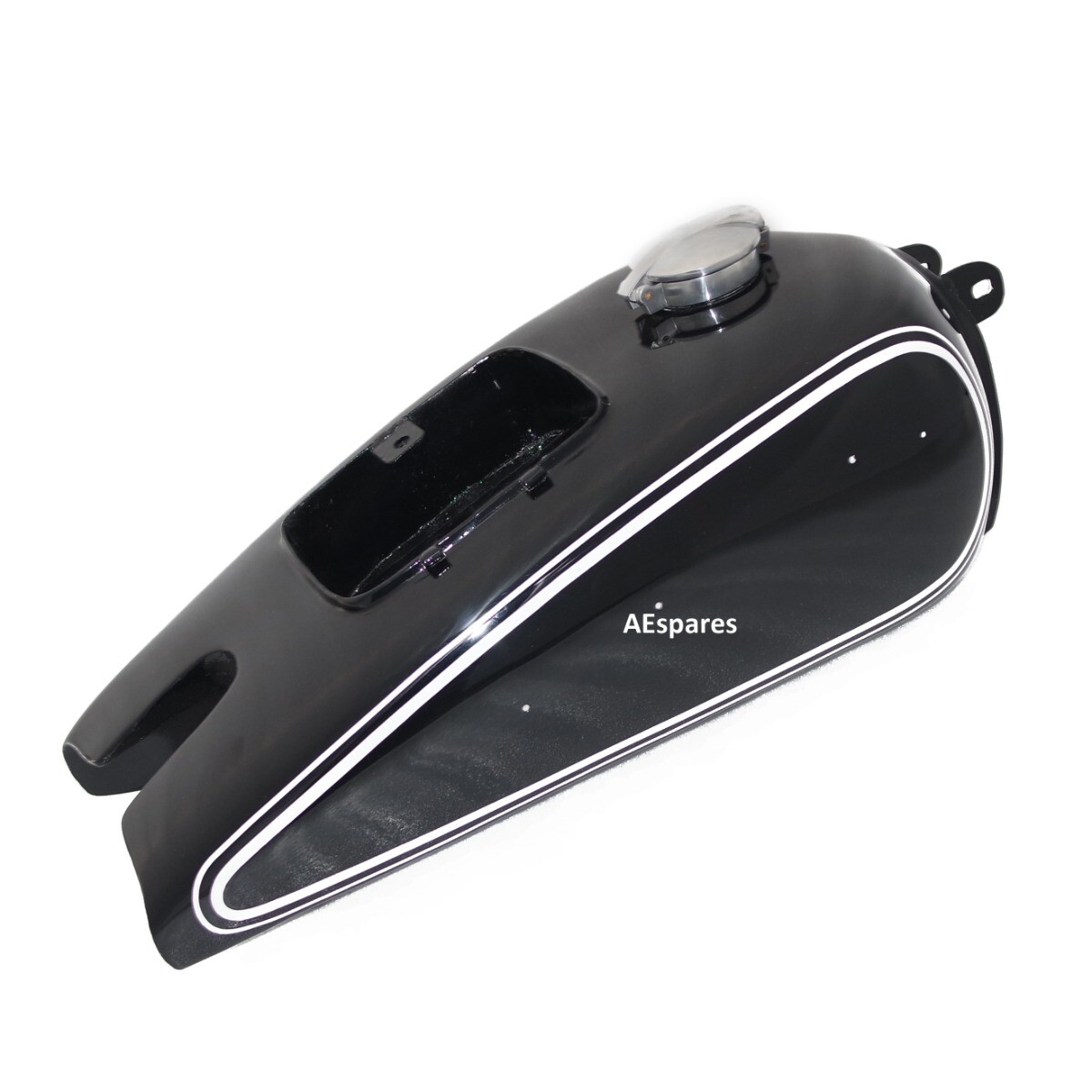 Petrol Fuel Gas Tank Steel Black Painted White Stripe Fits BMW R71 