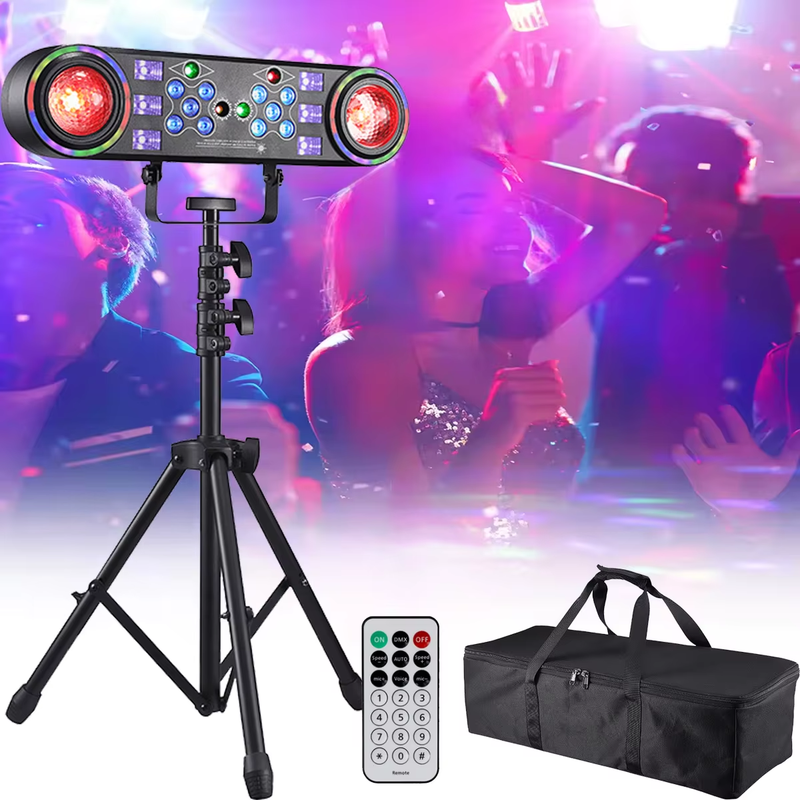 Mini 7IN1 Bracket Effect Light 80W Rotating Magic Ball Stage Light with Remote C
