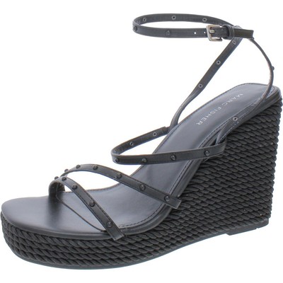 Женские босоножки Marc Fisher Zig черного цвета на танкетке, размер 9,5, средний (B, M), BHFO 3442