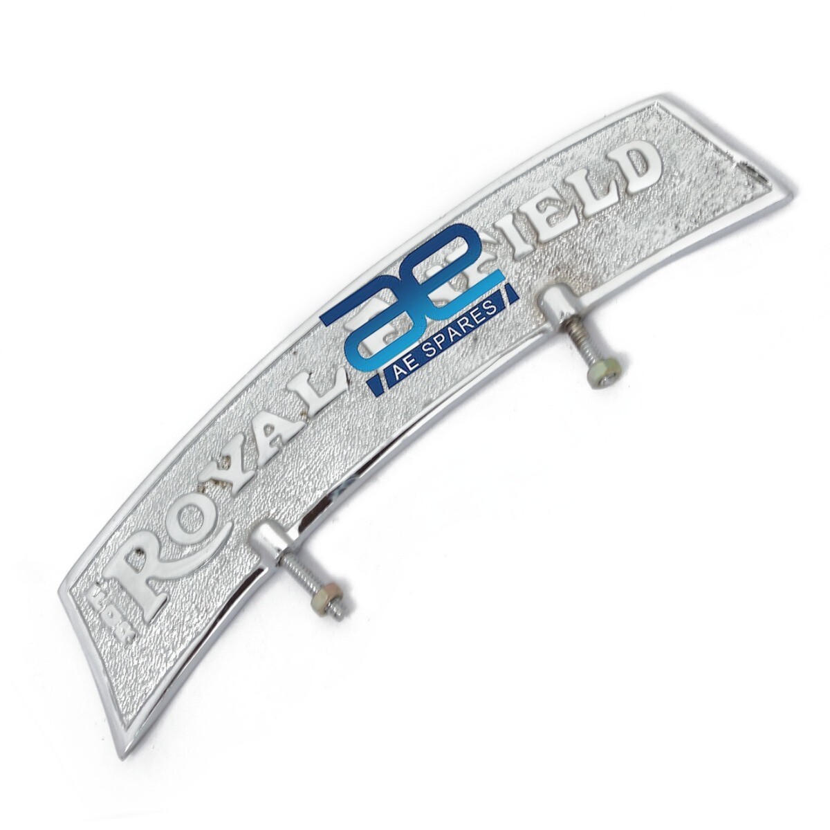 Front Mudguard License Plate Brass & Chrome For Royal Enfield Early Model 