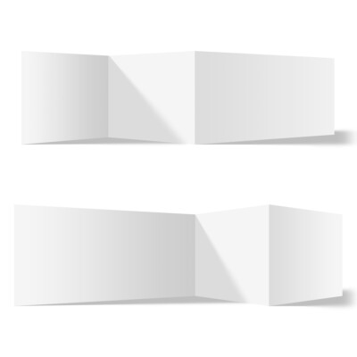 25 - 200 Set Blanko Klappkarten Zickzackfalz 210x99mm Bilderdruckpapier 300g/qm