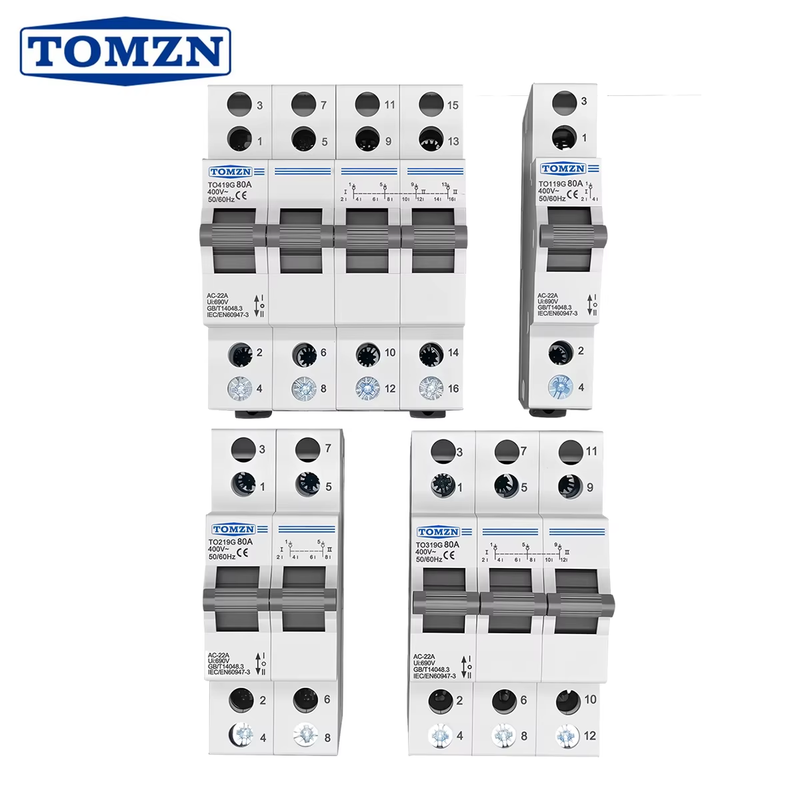 TO419G Changeover Switch 1234P 400V~ 80A MTS Dual Power Manual Transfer Isolatin