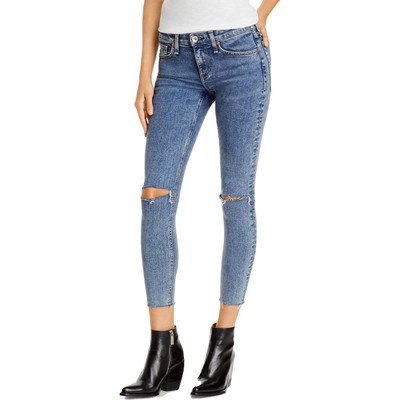 Джинсы-скинни Rag & Bone Womens Dre Blue Denim Raw Hem Casual Skinny 30 BHFO 9527