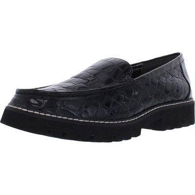 

Donald J. Pliner Womens Hope 66 Черные лоферы на каблуке 9,5 Средний (B,M) BHFO 3625, Black crocco patent