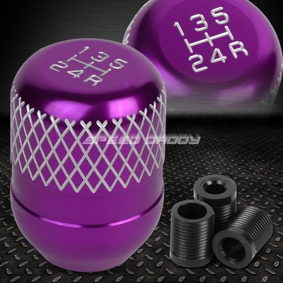 УНИВЕРСАЛЬНАЯ 42-МИЛЛИМЕТРОВАЯ ГОНОЧНАЯ РУЧНАЯ 5-СТУПЕНЧАТАЯ РУЧКА ПЕРЕКЛЮЧЕНИЯ ПЕРЕДАЧ MT STICK С СЕТКОЙ JDM ФИОЛЕТОВОГО ЦВЕТА