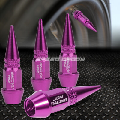 4ШТ АЛЮМИНИЕВЫЙ КОЛЕСНЫЙ ШИНОМОНТАЖНЫЙ ОБОД ВОЗДУШНЫЙ ПОРТ ПЫЛЕЗАЩИТНАЯ КРЫШКА КЛАПАНА КОЛПАЧОК С ШИПАМИ НАБОР 45 ММ ФИОЛЕТОВЫЙ