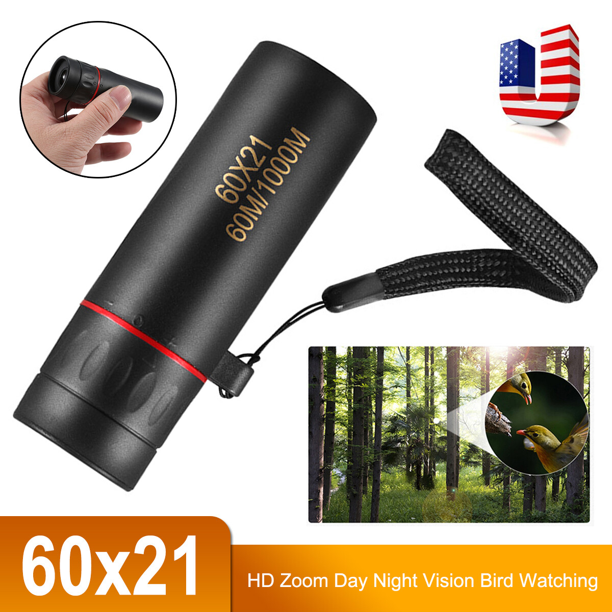 Pocket Mini Small HD Lens Binoculars Monocular Telescope Zoo