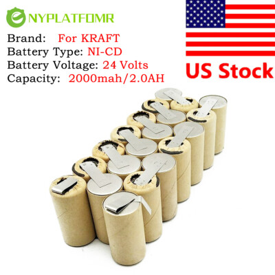 SOLDERING REQUIRED 2000mAh for KRAFT 24V NiCD Battery pack CD 627975