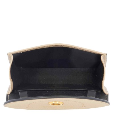 Pre-owned Ferragamo Salvatore  Gancini Leather Travel Card Case With Strap 220411 758697 In Brown