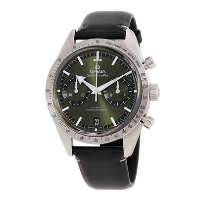 Мужские часы Omega Speedmaster с хронографом и ручным заводом с зеленым циферблатом OM33212415110001