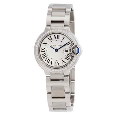 Pre-owned Cartier Ballon Bleu De  Quartz Diamond Ladies Watch Crw4bb0030