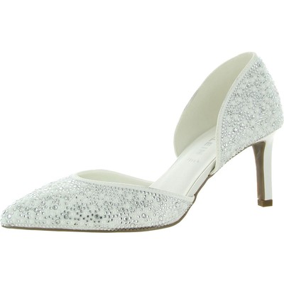 

Anne Klein Женские белые атласные туфли-лодочки Riella 9 Medium (B,M) BHFO 2425, White satin