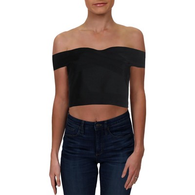 Укороченный топ-рубашка WOW Couture Womens Black Bandage Bandeau S BHFO 6013