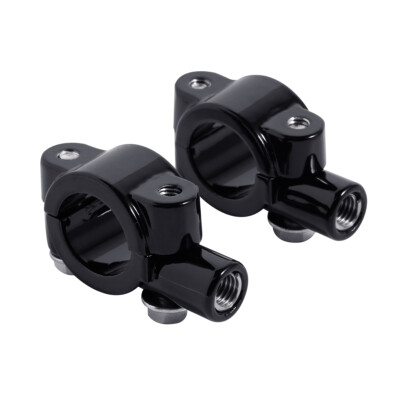 2PCS 8mm Thread 7/8'' Rearview Handle Bar Mirror Mount Holders Adapter Clamp