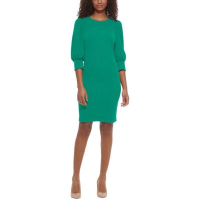 Женское платье-футляр Calvin Klein с присборенными рукавами выше колена и пышными рукавами-футлярами BHFO 9984