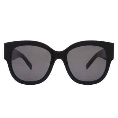 Pre-owned Saint Laurent Grey Butterfly Ladies Sunglasses Sl M95/f 001 56 Sl M95/f 001 56 In Gray