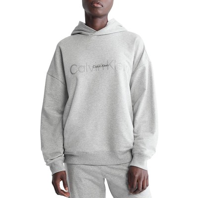 Женская серая пижама Calvin Klein, пуловер, толстовка с капюшоном, Топ S BHFO 1958