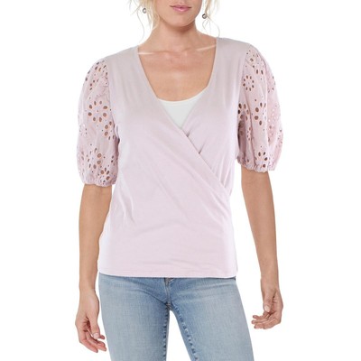 

Laundry by Shelli Segal Женская розовая блуза с пуловером и люверсами  BHFO 2099, Lilac pink