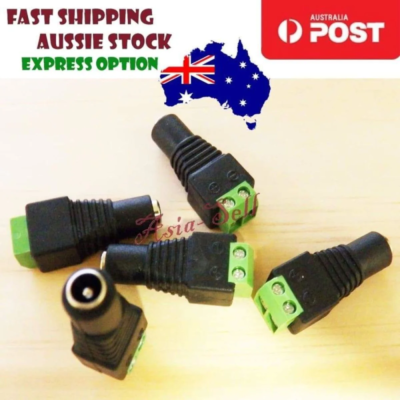 5x Female DC Jack 5.5 x 2.1mm 12V Power Plug Adaptor Connector CCTV LED
