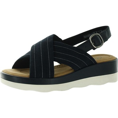 

Женские сандалии на плоской подошве Clarks Clara Cove Comfort с ремешком на пятке BHFO 9972, Clara Cove