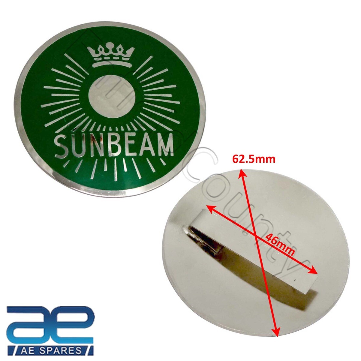 New Pair Green Sunbeam S7 S8 Motorcycle Petrol Tank Badge Monogram Set  