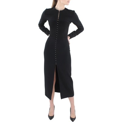 

Женское черное однотонное макси-платье с длинным рукавом Dion Lee  BHFO 7963, Черный
