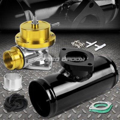 РЕГУЛИРУЕМЫЙ ТУРБО-ПРОДУВОЧНЫЙ КЛАПАН НА 30 ФУНТОВ НА КВАДРАТНЫЙ ДЮЙМ + ПЕРЕХОДНИК ДЛЯ ФЛАНЦЕВЫХ ТРУБ TYPE-S 2.5 GOLD