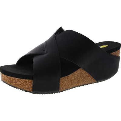 Изменчивые женские босоножки на танкетке Firefly черного цвета, размер 10, средний (B,M), BHFO 2709