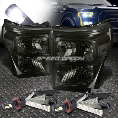 ФАРА С ЗАКОПЧЕННЫМ КОРПУСОМ + ПРОЗРАЧНЫЙ УГОЛ + СИСТЕМА БЕЛЫХ СВЕТОДИОДОВ 6000K ДЛЯ 11-16 ЧАСОВ SUPERDUTY