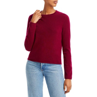 

Женская рубашка из цельного кашемира Aqua Cashmere Свитер с круглым вырезом BHFO 6213