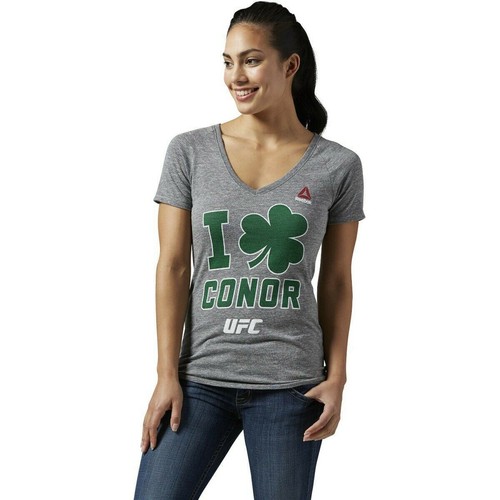 

[AR9315] Женская футболка Reebok UFC Connor McGregor Triblend с v-образным вырезом, Серый