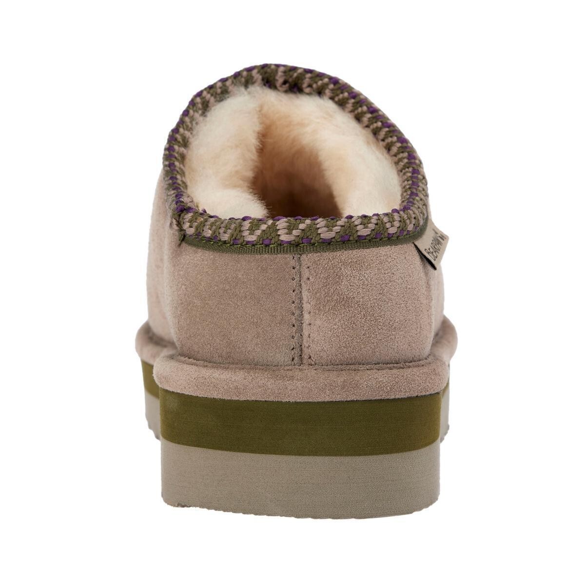 BEARPAW slip on / Slippers Lucille Water &  Stain-Repellent Suede Mule Shoes NEW