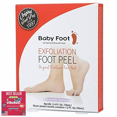 F/S Baby Foot Original Exfoliant Foot Peel 2.4 Fl. Oz. Lavender Scented 1 Pair