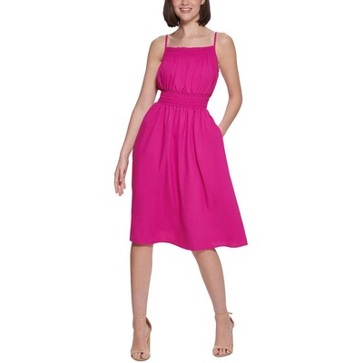 

Kensie Dresses Женское присборенное мини-платье без рукавов с пышной юбкой BHFO 7250, Розовый