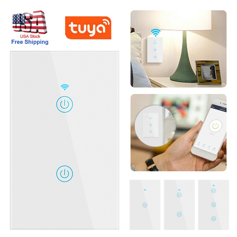 1/2/3 For Alexa/Google APP Gang WiFi Smart Wall Touch Light